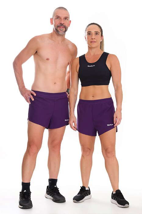 SHORT PERFORMANCE CORTE A LASER ROXO