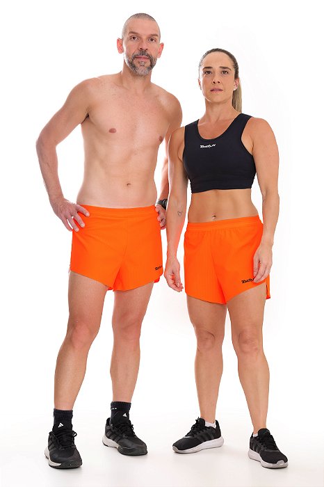 SHORT PERFORMANCE CORTE A LASER LARANJA