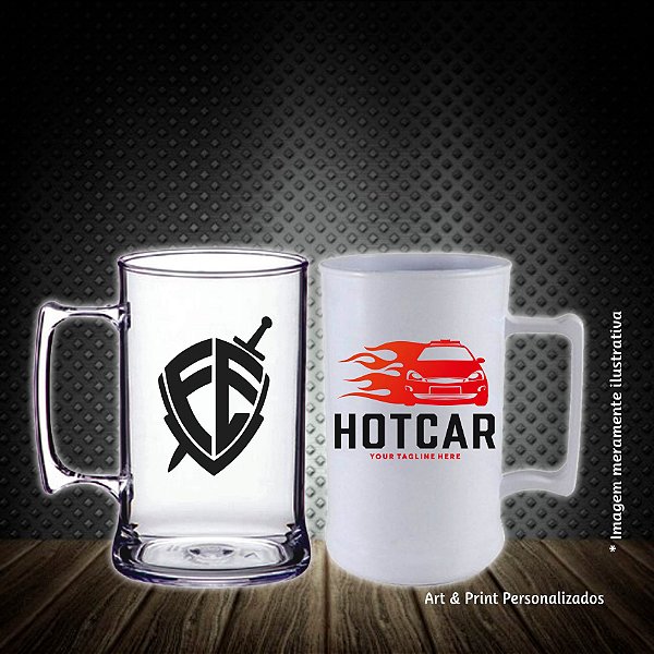 Caneca de chopp acrílica 500 ml