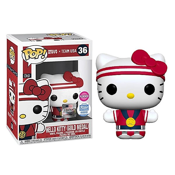 Funko Pop! Sanrio Gold Metal Hello Kitty 36 Exclusivo Flocked