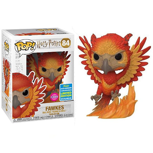 Funko Pop! Filme Harry Potter Fawkes 84 Exclusivo Flocked