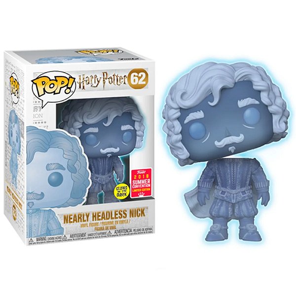 Funko Pop! Filme Harry Potter Nearly Headless Nick 62 Exclusivo Glow