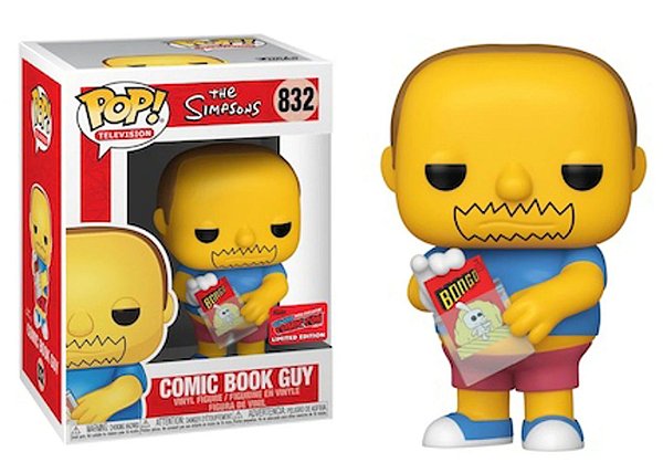 Funko Pop! Television Os Simpsons Comic Book Guy 832 Exclusivo