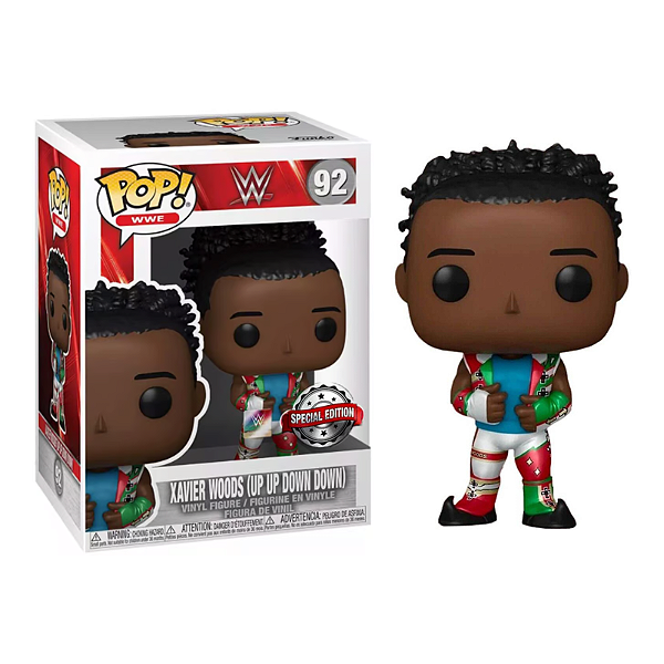 Funko Pop! WWE Xavier Woods Up Up Down Down 92 Exclusivo