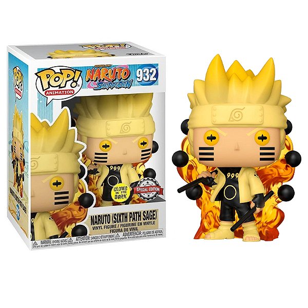 Funko Pop! Animation Naruto Shippuden Naruto Sixth Path Sage 932 Exclusivo Glow