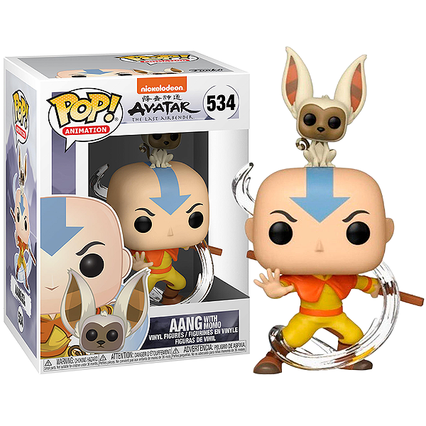 Funko Pop! Animation Avatar Aang With Momo 534