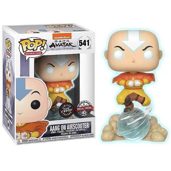 Funko Pop! Animation Avatar Aang On Airscooter 541 Exclusivo Chase Glow