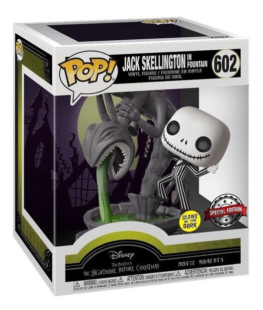 Funko Pop! Disney O Estranho Mundo de Jack Skellington In Fountain 602 Exclusivo Glow