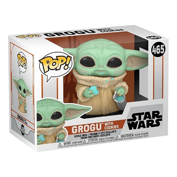 Funko Pop! Television Star Wars The Mandalorian Grogu Whit Cookies 465
