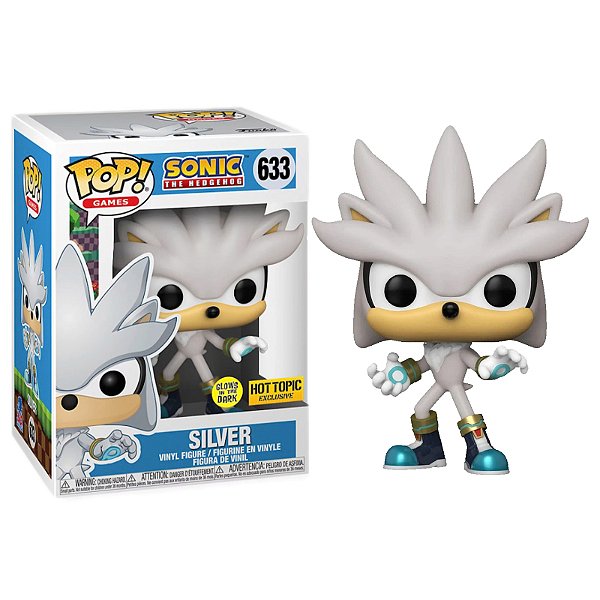 Funko Pop! Games Sonic The Hedgehog Silver 633 Exclusivo Glow