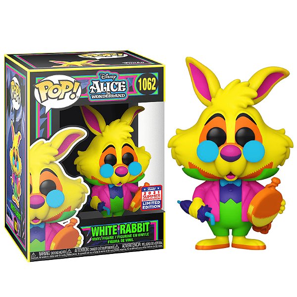 Funko Pop! Disney Alice no Pais das Maravilhas White Rabbit 1062 Exclusivo Black Light