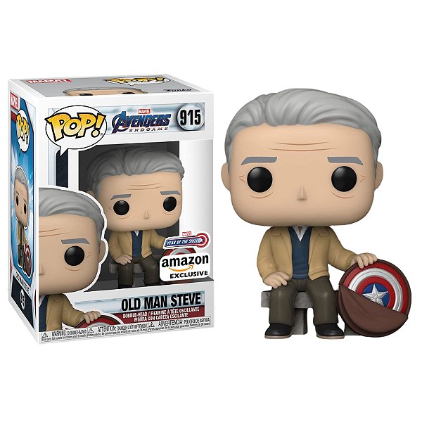 Funko Pop! Marvel Capitão America / Captain America Old Man Steve 915 Exclusivo