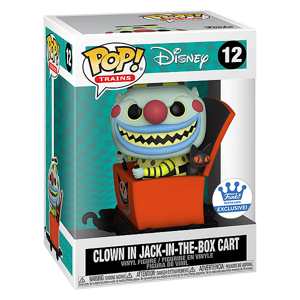 Funko Pop! Trains Disney O Estranho Mundo de Jack Clown In Jack In The Box Cart 12 Exclusivo