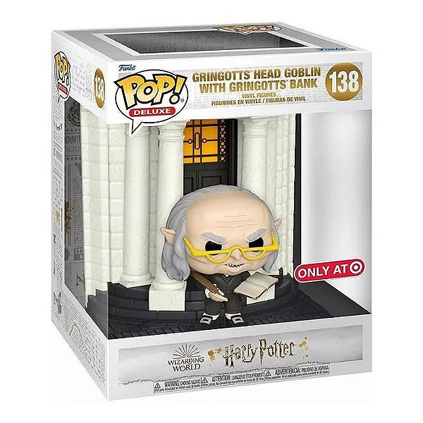 Funko Pop! Deluxe Filme Harry Potter Gringotts Head Goblin with Gringotts Bank 138 Exclusivo