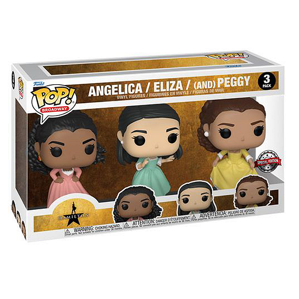 Funko Pop! Broadway Hamilton Angelica Eliza Peggy 3 Pack Exclusivo