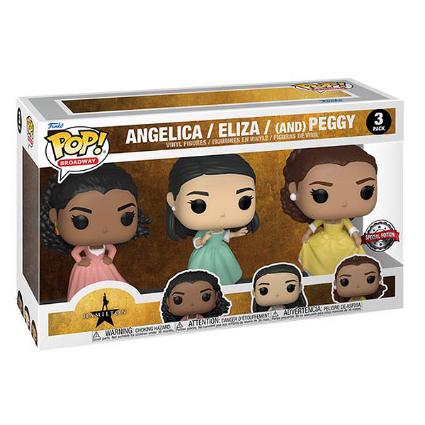 Funko Pop! Broadway Hamilton Angelica Eliza Peggy 3 Pack Exclusivo