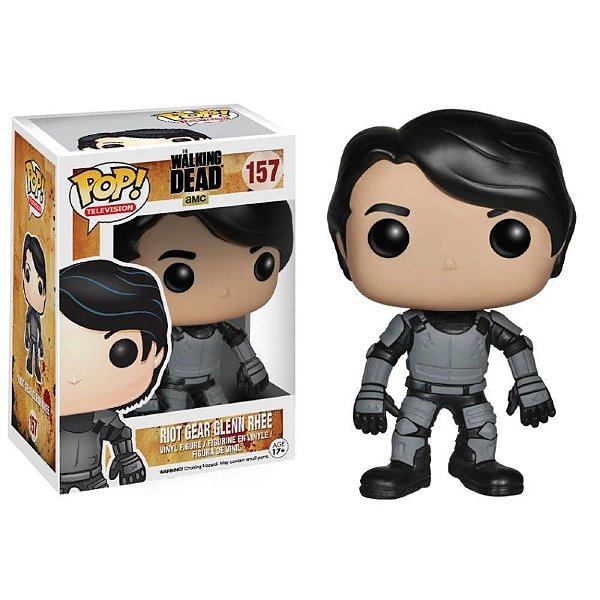 Funko Pop! Television The Walking Dead Riot Gear Glenn Rhee 157 Exclusivo