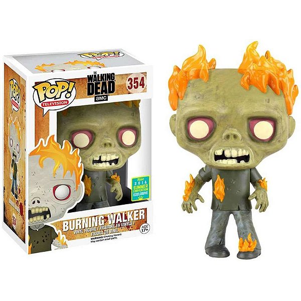 Funko Pop! Television The Walking Dead Burning Walker 354 Exclusivo