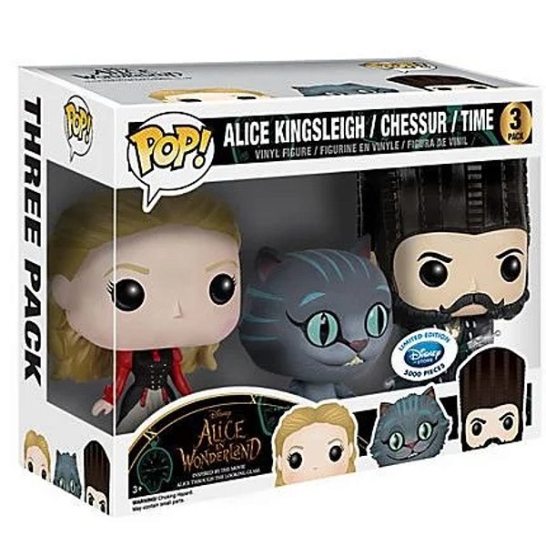 Funko Pop! Disney Alice no Pais das Maravilhas 3 Pack Exclusivo