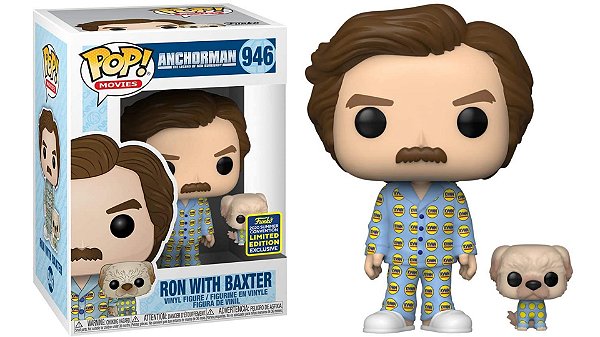 Funko Pop! Movies Anchorman Ron With Baxter 946 Exclusivo