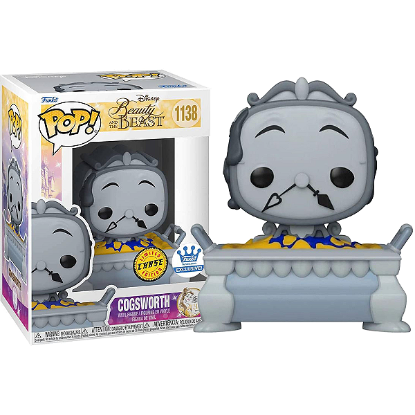 Funko Pop! Disney A Bela e A Fera Cogsworth 1138 Exclusivo Chase