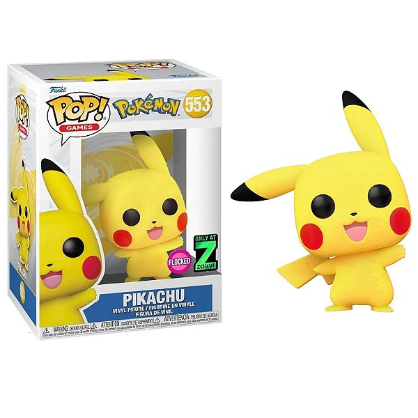 Funko Pop Games Pokemon Pikachu 553 Exclusivo Flocked