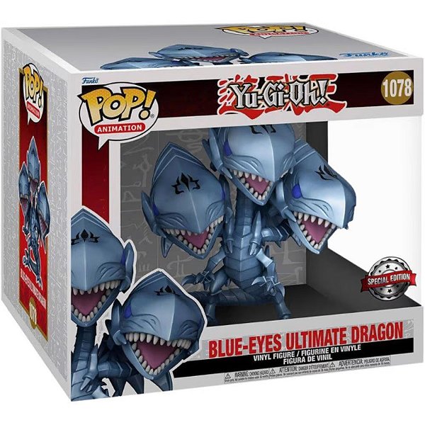 Funko Pop! Animation Yu Gi Oh Blue Eyes Ultimate Dragon 1078 Exclusivo