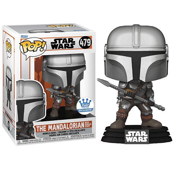 Funko Pop! Television Star Wars The Mandalorian With Beskar Staff 479 Exclusivo