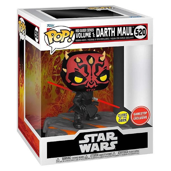 Funko Pop! Television Star Wars Red Saber Darth Maul 520 Exclusivo Glow