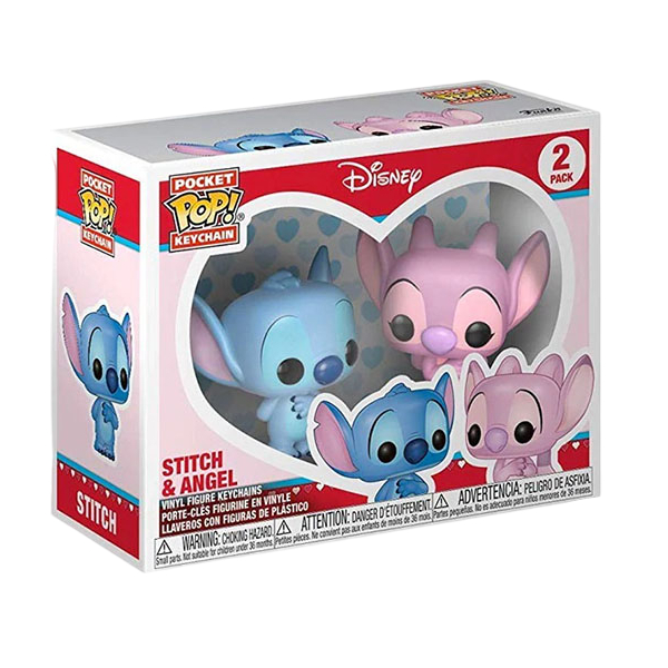 Funko Pop! Keychain Chaveiro Disney Lilo & Stitch & Angel 2 Pack