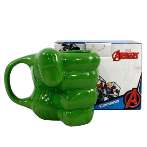 Caneca Marvel Mao Hulk 3D Porcelana
