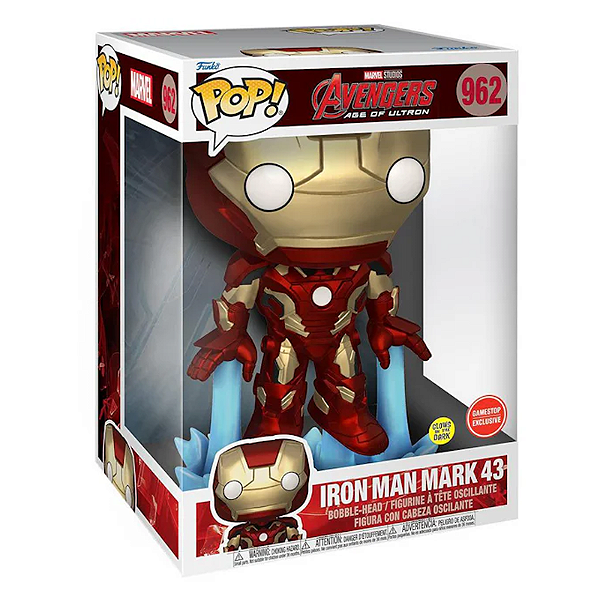Funko Pop! Marvel Homem de Ferro / Iron Man Mark 43 962 Exclusivo Glow