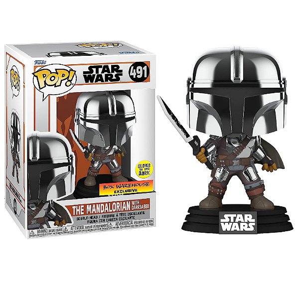 Funko Pop! Television Star Wars The Mandalorian 491 Exclusivo Glow
