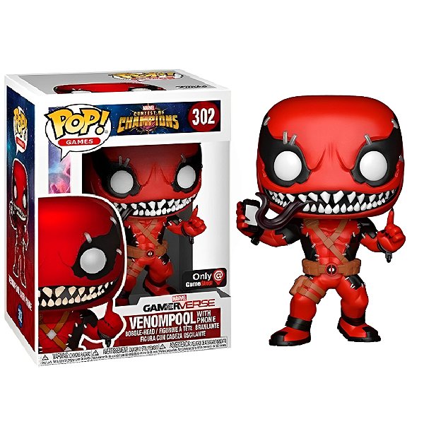 Funko Pop! Games Deadpool Venom Venompool With Phone 302 Exclusivo