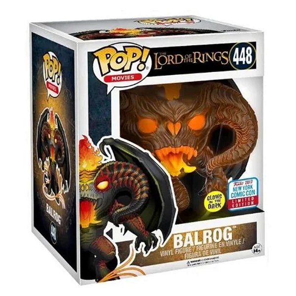 Funko Pop! Filme The Lord Of The Rings / O Senhor Dos Aneis Balrog 448 Exclusivo Glow