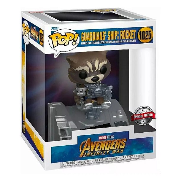 Funko Pop! Deluxe Filme Marvel Vingadores Avengers Infinity War Guardian's Ship Rocket 1025