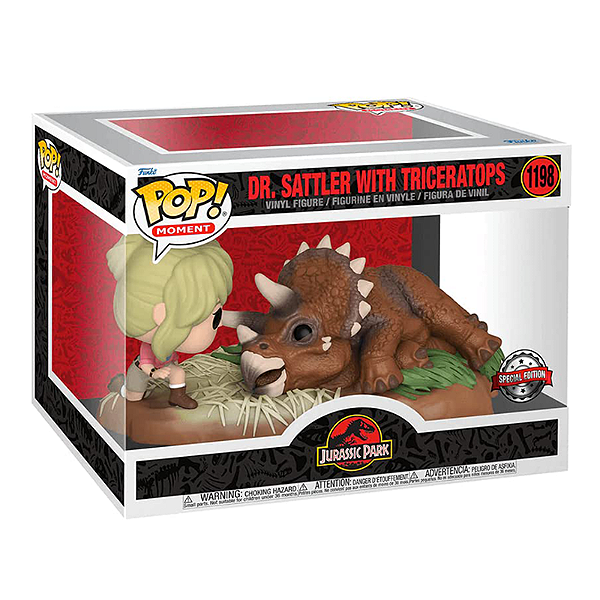 Funko Pop! Filme Jurassic Park Dr. Sattler With Triceratops 1198 Exclusivo