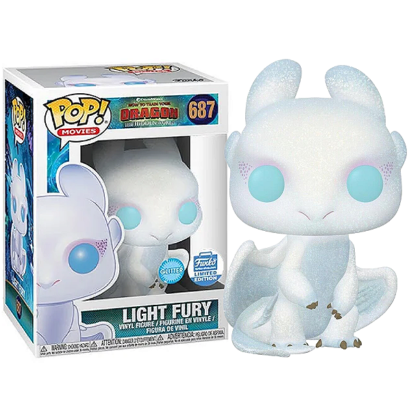 Funko Pop! Filme Como Treinar O Seu Dragão Light Fury 687 Exclusivo Glitter