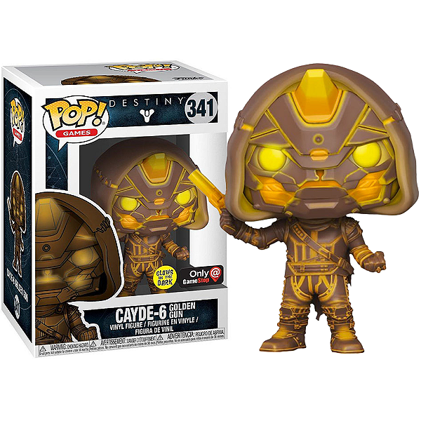 Funko Pop! Games Destiny Cayde-6 Golden Gun 341 Exclusivo Glow