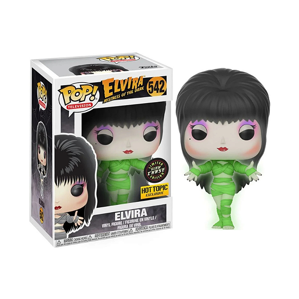 Funko Pop! Television Elvira A Rainha das Trevas Elvira 542 Exclusivo Glow Chase