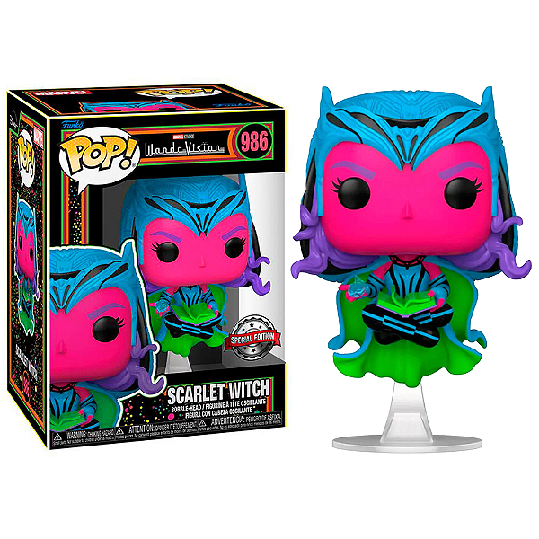 Funko Pop! Marvel WandaVision Scarlet Witch 986 Exclusivo Blacklight