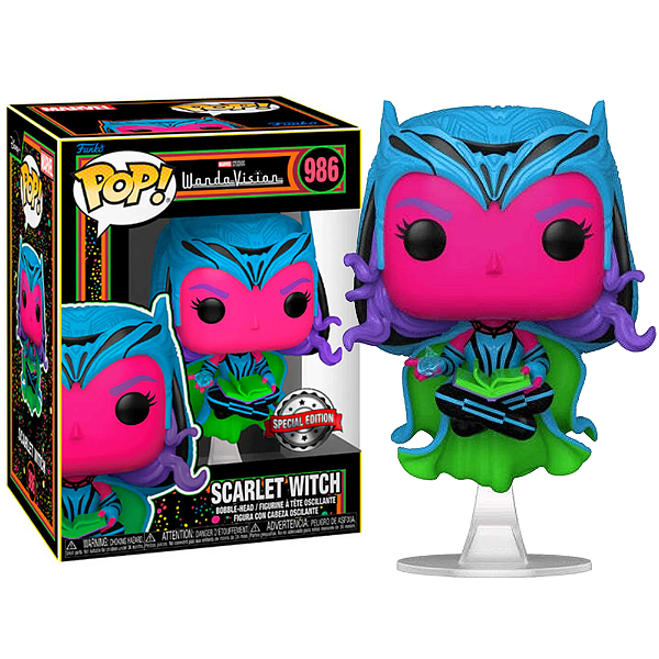 Funko Pop! Marvel WandaVision Scarlet Witch 986 Exclusivo Blacklight