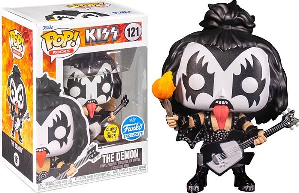 Funko Pop! Rocks Kiss The Demon 121 Exclusivo Glow