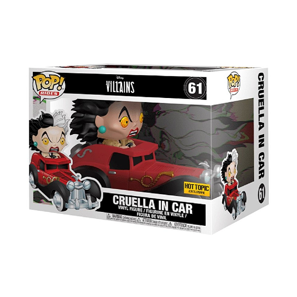 Funko Pop! Rides Disney Villains Cruella In Car 61 Exclusivo
