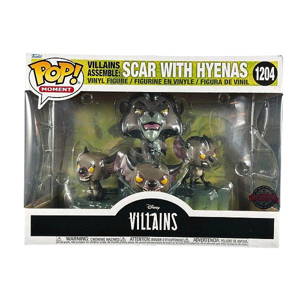 Funko Pop! Filme Disney O Rei Leao Lion King Villains Assemble Scar With Hyenas 1204 Exclusivo