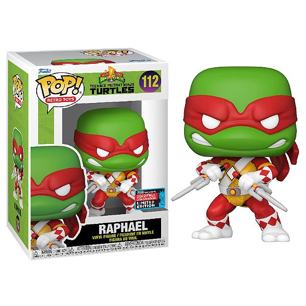 Funko POP! Tartarugas Ninja Teenage Mutant Ninja Turtles Power Rangers Raphael 112 Exclusivo