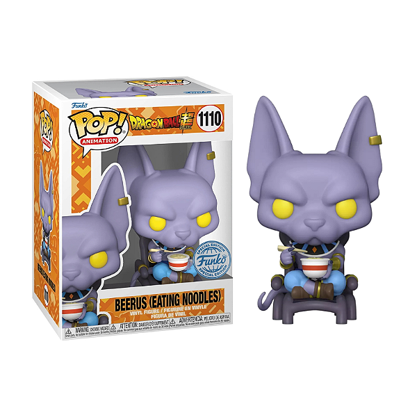 Funko Pop! Animation Dragon Ball Z Beerus Eating Noodles 1110 Exclusivo