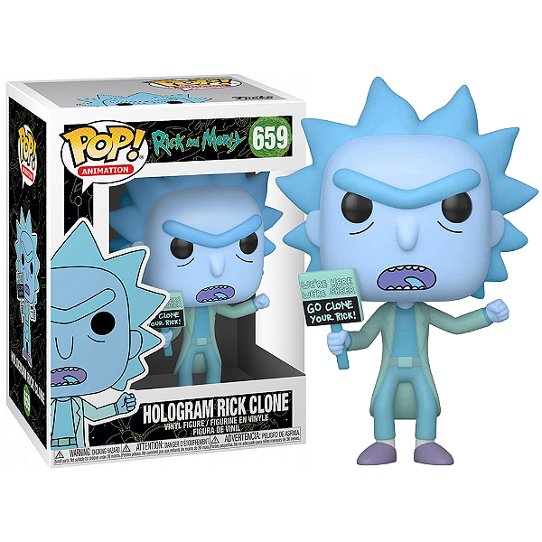 Funko Pop! Animation Rick And Morty Hologram Rick Clone 659