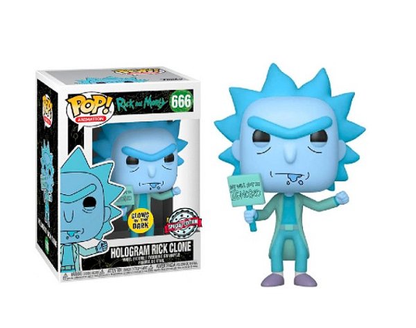 Funko Pop! Animation Rick And Morty Hologram Rick Clone 666 Exclusivo Glow