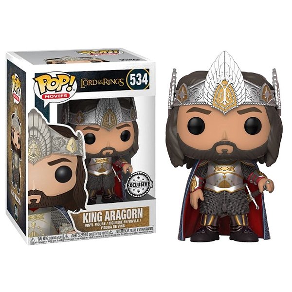 Funko Pop! Filme The Lord Of The Rings / O Senhor Dos Aneis King Aragorn 534 Exclusivo